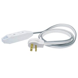 Surtek 136051 Extensión Eléctrica Plana Aterrizada, 1 m