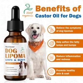 Dog Lipoma Treatment, Guard Against Lumps and Bumps, Help Shrink Dog Lipomas Naturally, Soften Fatty Lumps & Bumps, Reduce Swelling and Inflammation, Castor Oil for Dogs, Promote Healthy Skin