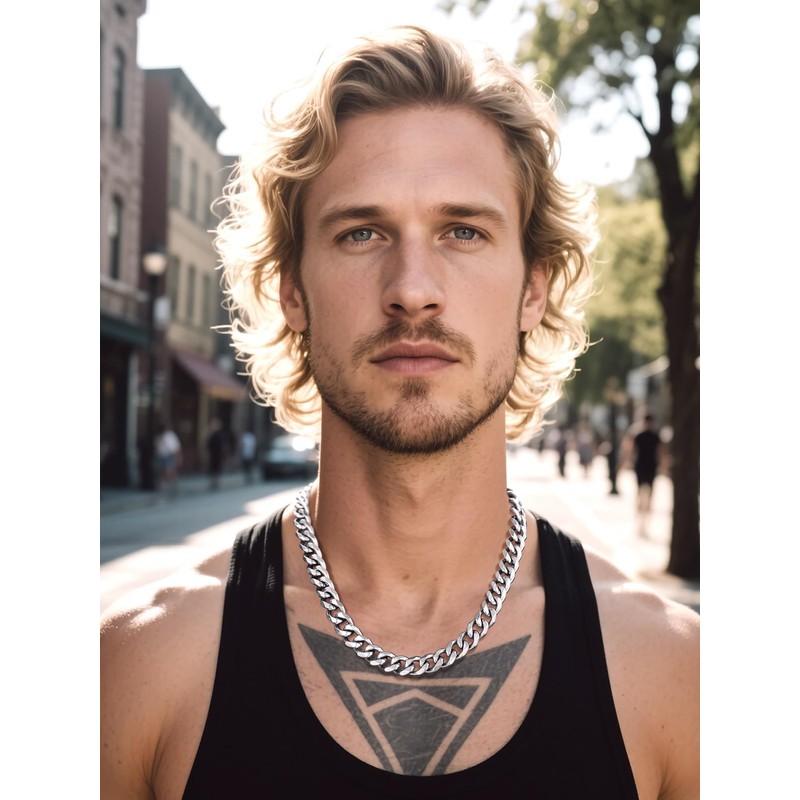 Bandmax Necklace Chain for Men, 3mm Miami Cuban Link