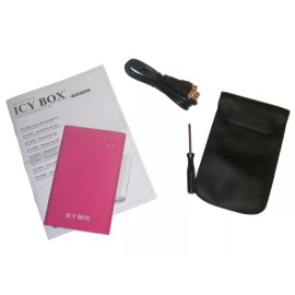 ICY BOX IB-221-STU-P 2.5" Sata HDD to USB 2.0 Soft-Skin Case Pink