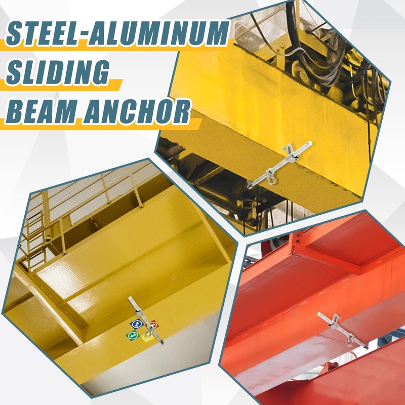 Zonon Steel-aluminum Sliding Horizontal Beam Anchor, Fall Protection Adjustable Beam