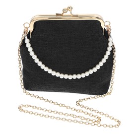OSALADI 1Pack Crossbody Bag Pearl Chain Fashion Handbag Shoulder Bag Storage Purse for Ladies Girls Women
