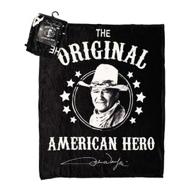 Midsouth Products John Wayne Throw Blanket 50" X 60" - Black and White American Hero