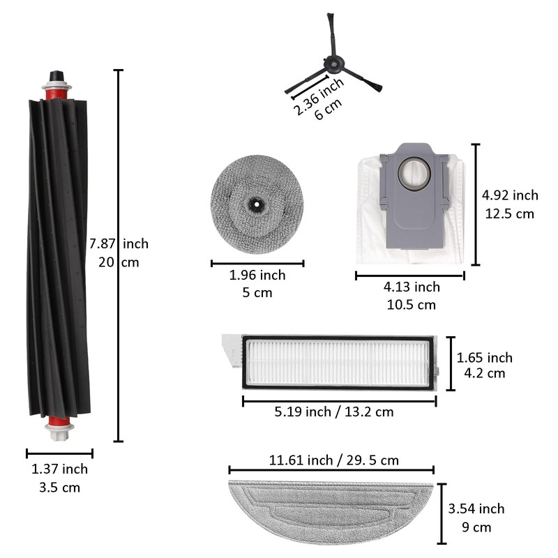 Vacuum Attachments for Roborock S8 MaxV Ultra Robot Vacuum, 2