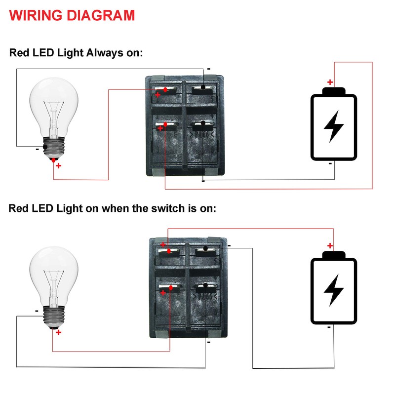 FILSHU 3pcs KCD4 16A 250V 20A 125V Rocker Switch ON/Off
