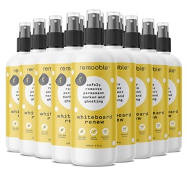 Remooble Dry Erase Whiteboard Cleaner - Safely Removes Permanent Marker and Ghosting (12 Pack)