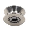Chiloskit 304 Stainless Steel Pulley Roller Wheel Bearing V Groove