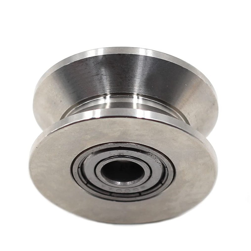 Chiloskit 304 Stainless Steel Pulley Roller Wheel Bearing V Groove