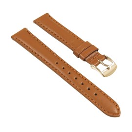 StrapsCo Classic Women's Leather Quick Release Watch Band Strap - Tan - 14mm - Standard Length