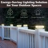 Pure Garden Solar Post Cap Lights - 2-Pack Warm White