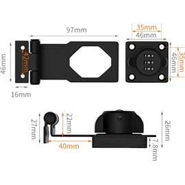 Cabinet Password Locks, Cabinet Door Combination Lock with 6 Screws, Keyless Mechanism Combination Lock Gate Latch for Cabinet, Mailbox, Pet Doors, Office File Cabinet Lock