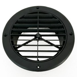 TECHVALET 7" Round Ceiling A/C Vent 1" Extension Black Fits For Newmar and Other RV Motorhome