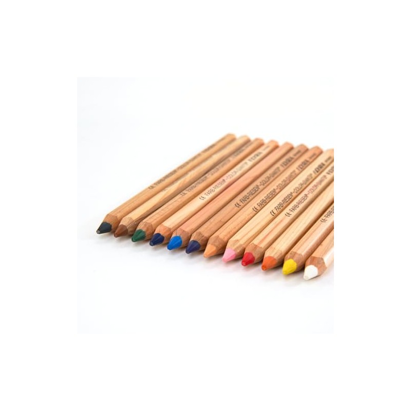 LYRA Colour Giant Natural Cardboard Case with 12 Coloured Pencils,