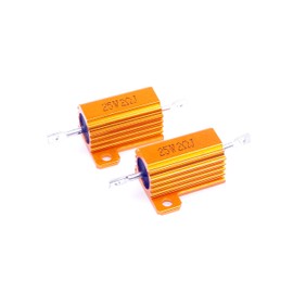 LM YN 25 Watt 2 Ohm 5% Wirewound Resistor Electronic Aluminium Shell Resistor Gold (Pack of 2)