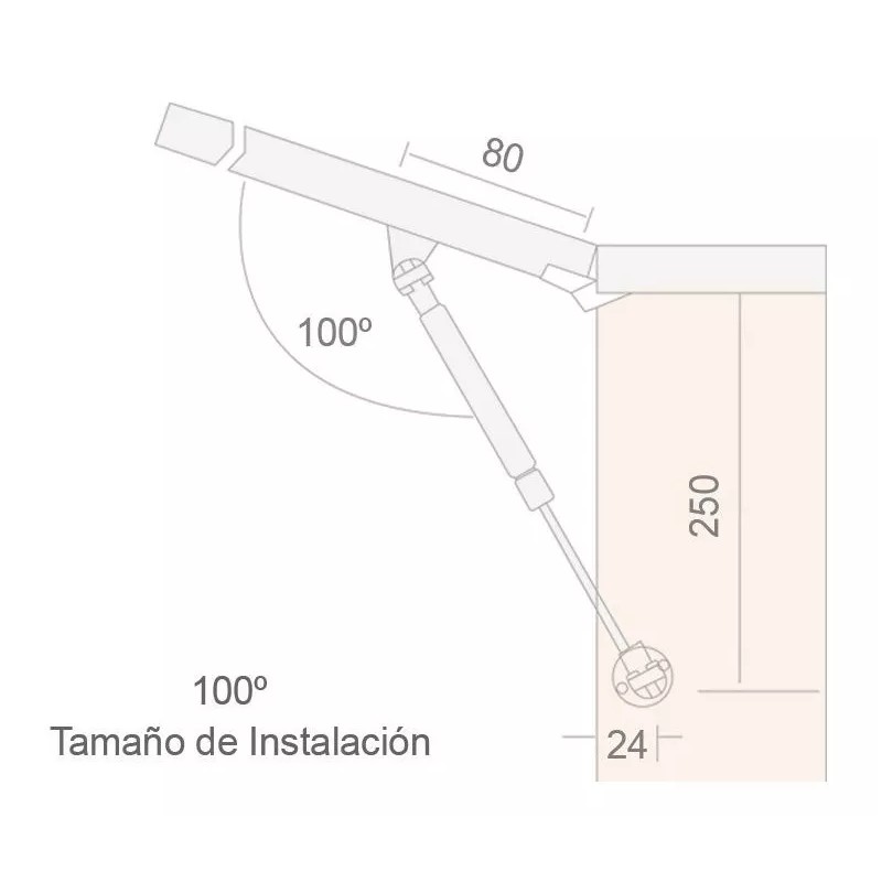 LIZOFERTAS Pistón Amortiguador De Gas Para Puertas De Cocina Closet