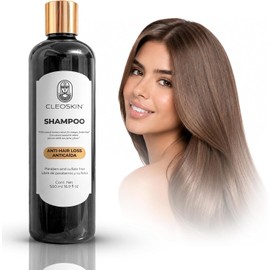 CLEOSKIN Shampoo de Romero con Bergamota para Crecimiento Cabello Champú Anticaída Sin Sulfatos ni Parabenos Tratamiento Capilar con Pantenol para Brillo y Volumen