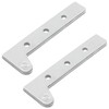 2 PCS Stainless Steel 360 Degree Rotatable Hidden Pivot Hinges
