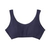 Selvan 100% Cotton Smooth Knit Bra with Soft Cups, Navy,