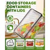 KEMETHY 60 PCS Food Storage Containers with Lids, BPA-Free Plastic
