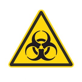 Warning Sign W009 – Warning of Biohazard – Foil Sticker – 50 mm – Pack of 250