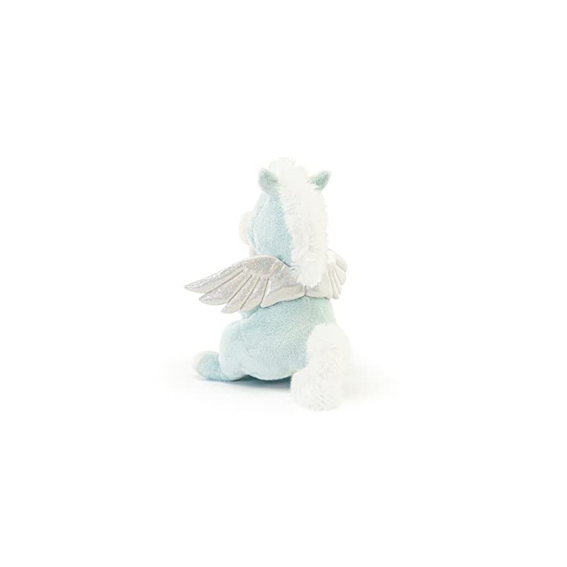 Trudi 29307 Horse Pegasus Plush Hand Puppet, Light Blue, S