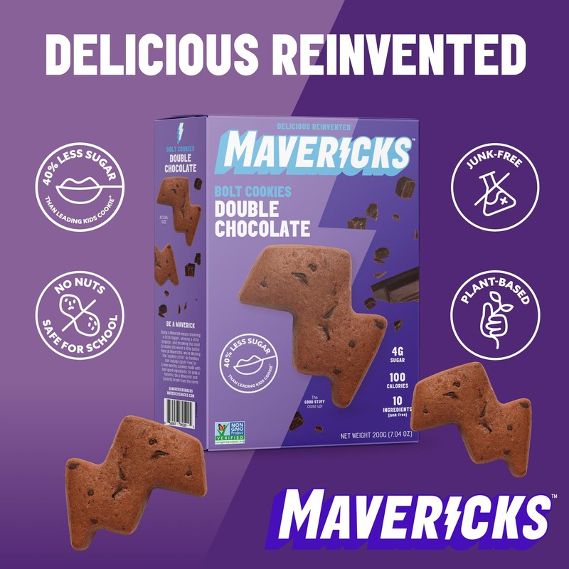 Mavericks Kids Double Chocolate Cookies, 7.04 OZ