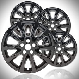 Elite Auto Chrome 17" Gloss Black Wheel Skin Kit fits Ford Fusion SE 2016-2017 - ABS 4 Pack