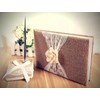 BETTERLINE Rustic Wedding Guest Book Made of Burlap and Lace