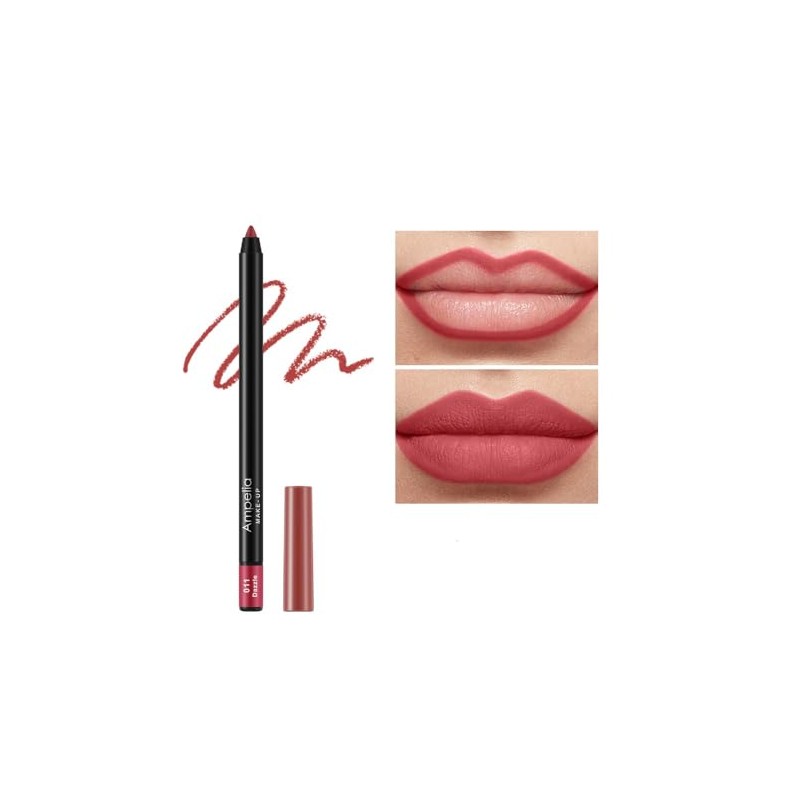 Lápiz Delineador de Labios Versátil, Acabado Mate, Natural y Sedoso,