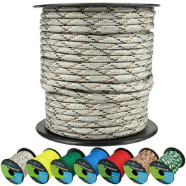 West Coast Paracord 550lb Paracord Spools – 7 Strand Type III Tactical Parachute Cord for Hiking, Camping, and Fishing – Desert Camo (15 m)