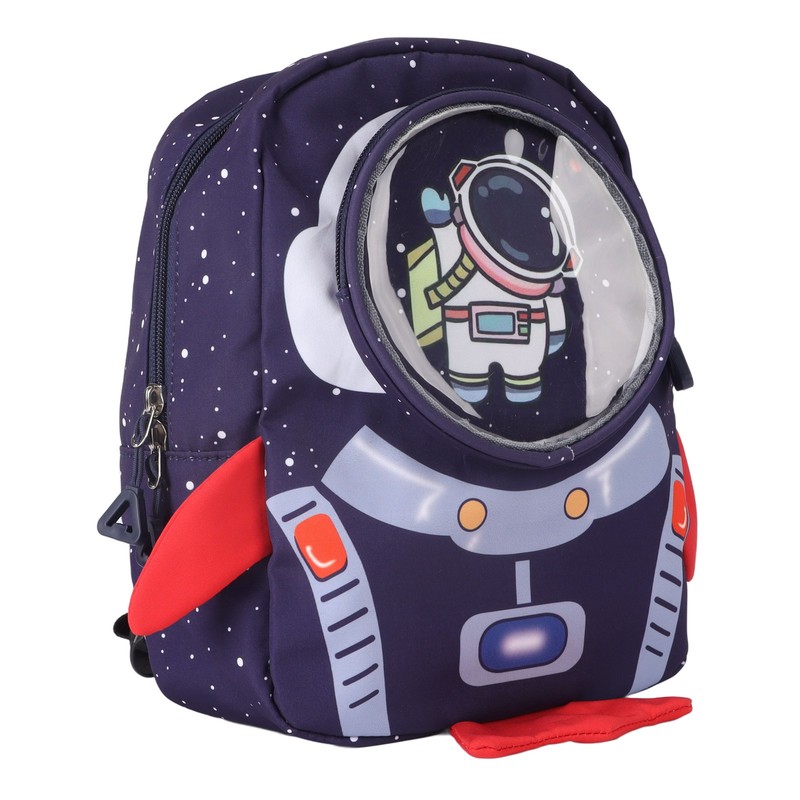 Kids Backpack Cartoon Spaceman Style Anti Lost Rope Large Capacity