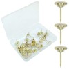 Rierdge 30 Pieces Pin Metal Thumb Tacks, Gold Push Pins