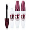 2pcs 7d Mascara Fiber Lashes Waterproof, Colossal Mascara Black Long-Lasting
