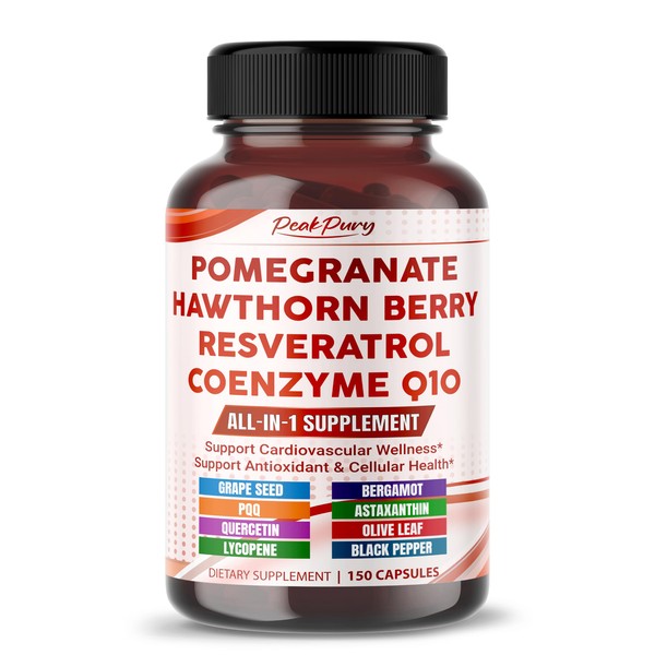 PEAKPURY PEAKPURY Ultra Pomegranate, Hawthorn, Resveratrol & CoQ10 C All-in-1