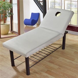Massage Table Sheets, Massage Bed Cover with Face Hole, Fitted Sheets Washable Reusable Massage Table Cover for 80cm or Less Massage Bed (Grey, 70 * 190cm)