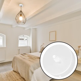 mizikuu Pack of 2 Canopy Metal White, 80 x 30 mm Ceiling Canopy, Canopy Lamp, Round Ceiling Lamp Cover, Ceiling Connection, Installation Kit, Lamp Canopy for Living Room, Hallway, Kitchen Chandelier