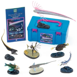Carolata 3D Illustration Book, Deep Sea Fish Figure, 7 Types of Fish, Instruction Manual Included, Realistic Toy (Educational Toy), Birthday Gift, Present (Food Sanitation Law Clear), Real Figure Box, Model, Ancient Fish, Christmas Gift