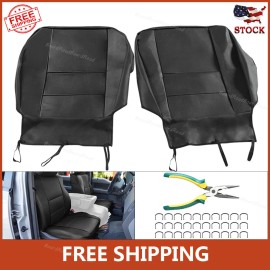 Unbranded Custom Front Seat Covers Synthetic Leather fit for Ford F-150 2004-2008 Black