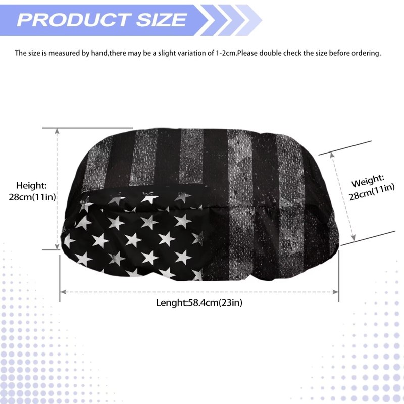 Knextrepoy Black American Flag Winch Cover, Heavy Duty Waterproof Dust-Proof