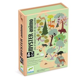DJECO DJ05079 Mystery Animo, Card Game, Board Game, Playing Cards, Spot the Difference, Illustration Play, Educational Toy, 3 Years, 4 Years, 5 Years, 6 Years, 7 Years, Boys, Girls, Kindergarten