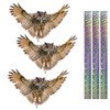 Lifreer 3PCS Reflective Hanging Bird Decoration, Fake Owl Hanging Owl
