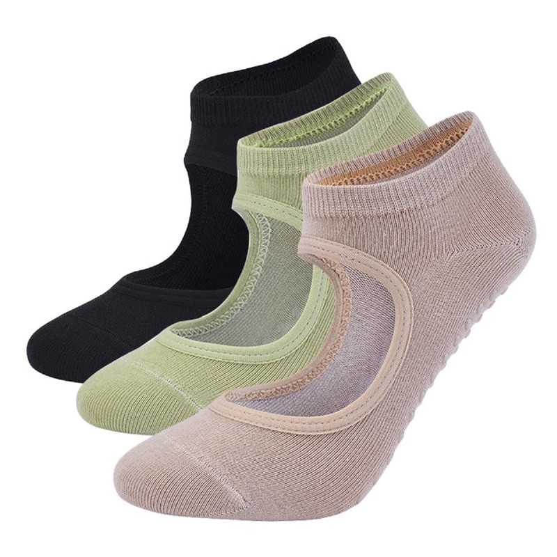 oasymala Cotton Yoga Socks with Non-Slip Grips - Ideal for