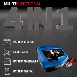 Schumacher Electric Ship 'n Shore Rapid Battery Charger and Maintainer, SC1360, 4-in-1, Fully Automatic, Battery Tester, 15 Amps, 6 Volt, 12 Volt, for Car, SUV, Truck, RV, and Marine Batteries