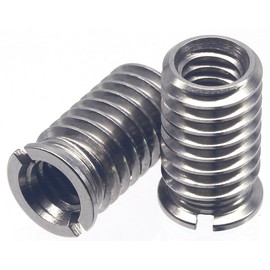 HITHUT Stainless Steel 1/4"-20 Female to 3/8"-16 Male Convert Screw Adapter 2 Pieces 16.5mm Height