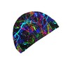 TENMET Swimming Cap for Kids Neon Rainbow Paint Swim Caps