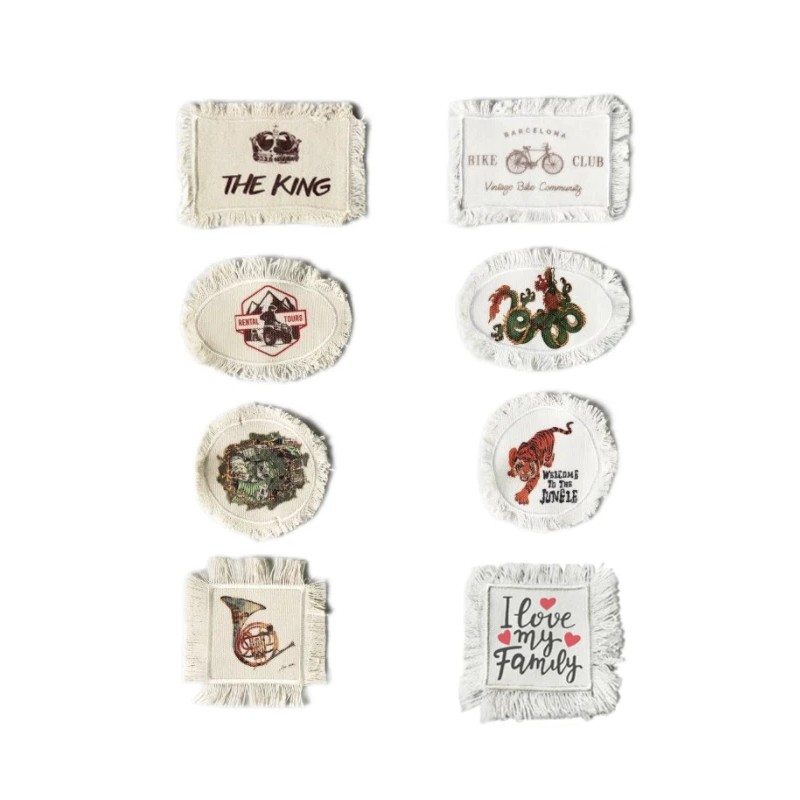 DIY SET OF 10! Blank frayed edges, Sublimation Hat Patch