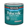 211114444 Polycrylic Protective Wood Finish, Ultra Flat, Clear, 1/2-Pt. -