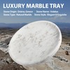 Koville Greek Natural Marble Tray for Bathroom Countertop, 9.8" Diam