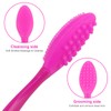 Lip Scrub Brush,Double-Sided Silicone Exfoliating Lip Brush Tool for Smoother