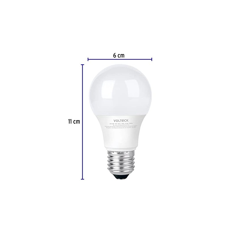 Volteck LED-30F, Lámpara de LED, A19, 3 W, luz de
